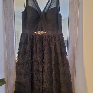 Adriana Papell black midi dress